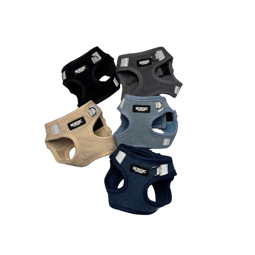 MIDNIGHT HARNESS / SELE - BLACK VELOUR